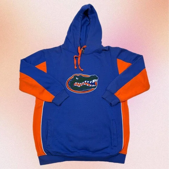 Florida Gators 1XL Tall Embroidered Sports Logo Hoodie Blue and Orange - Picture 1 of 7
